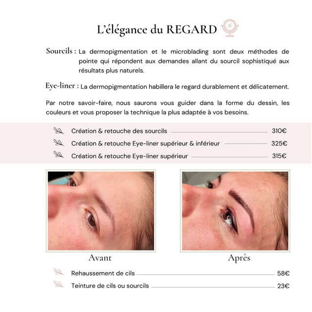 Carte de soin Au fil du corps dermipigmentation rehaussement de cils