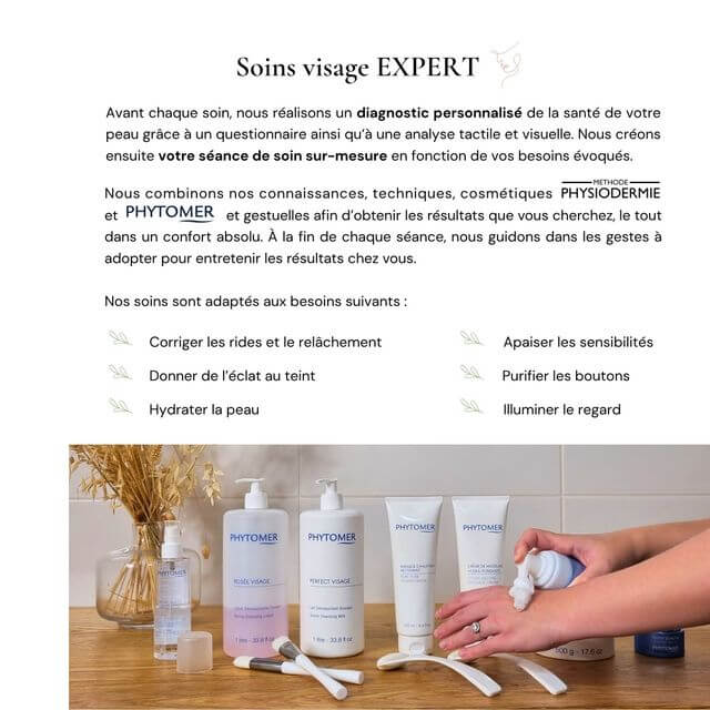 Carte de soin Au fil du corps soin visage phytomer methode-physiodermie